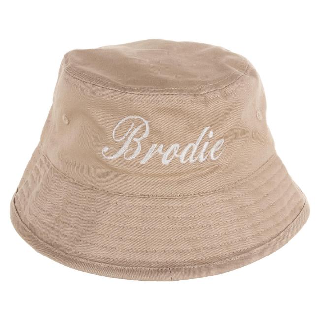 Picture of Personalise Panache Customisable Bucket Hat - Beige White