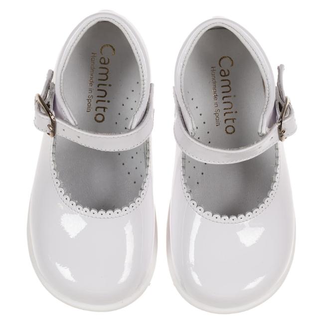 Picture of Caminito Toddler Girls Mary Jane Shoe - White Patent