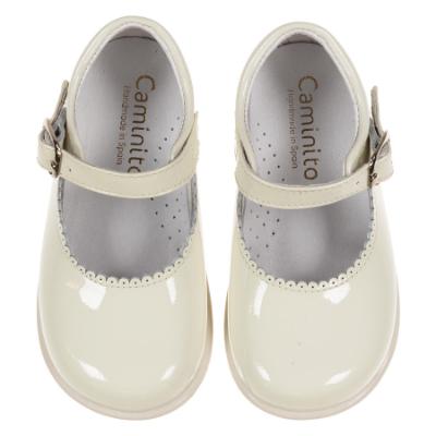 Picture of Caminito Toddler Girls Mary Jane Shoe - Cream Patent