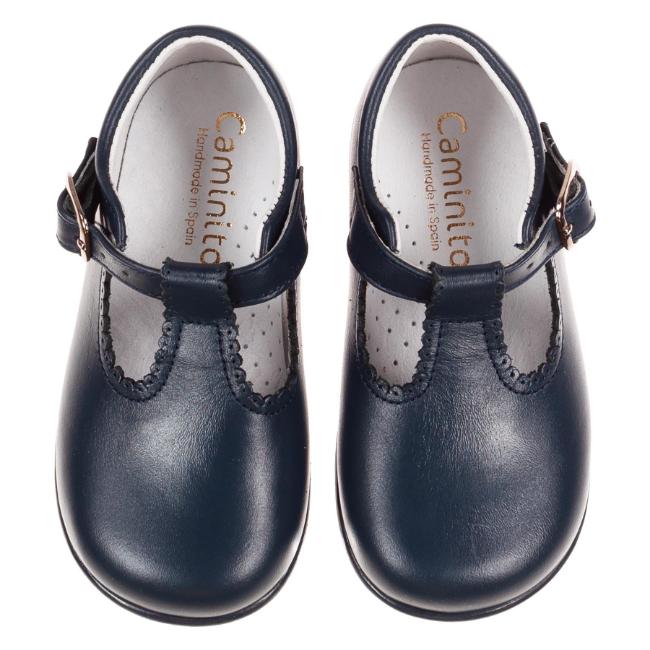 Picture of Caminito Toddler T Bar Shoe - Navy Leather