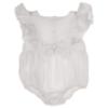 Picture of Jamiks Kids Baby Girls Bisza Organic Cotton Frilled Romper - Ivory 