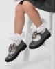 Picture of Caramelo Kids Girls Satin Ribbon Ankle Socks - White