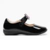 Picture of Lelli Kelly Luna 2 With Detachable Butterfly School Shoe F Fitting - Black Patent 
