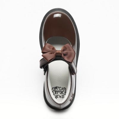 Picture of Lelli Kelly Miss LK Mia Mary Jane School Shoe - Brown Patent