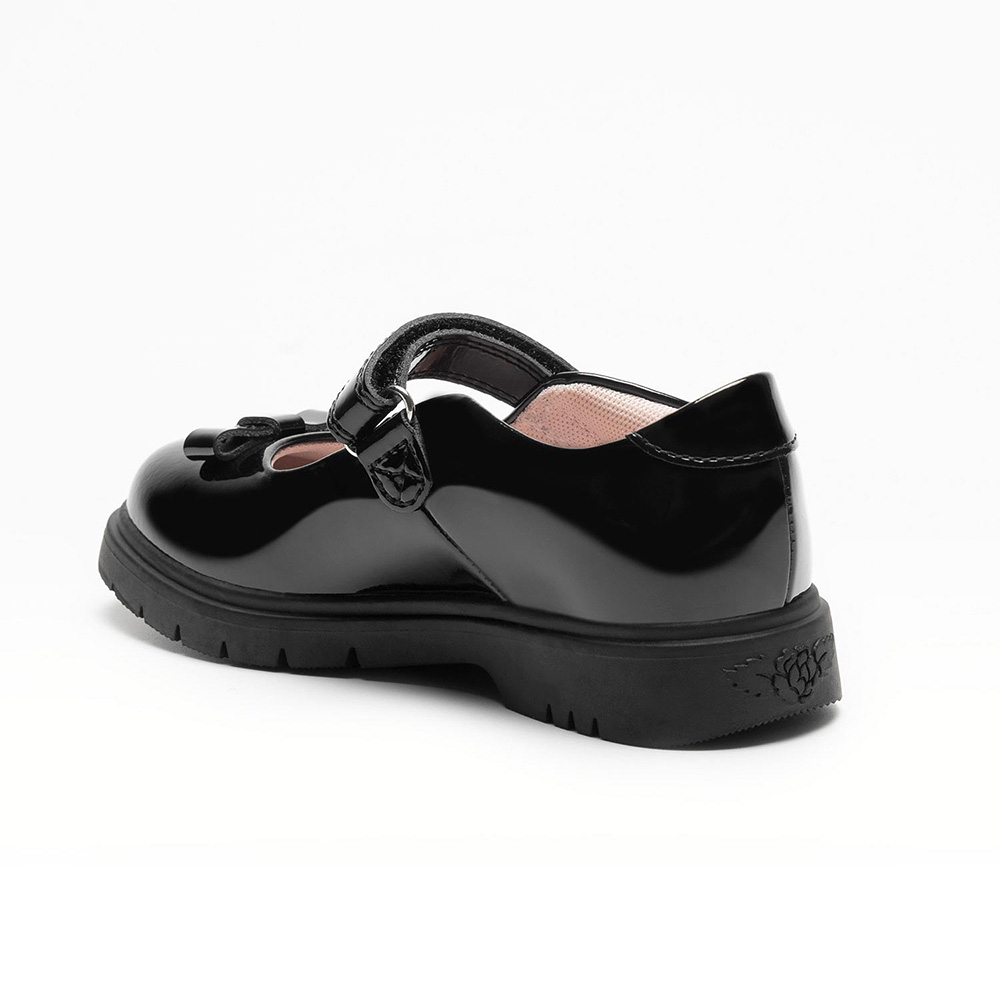 Black shoes with bow on front hotsell