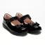 Picture of Lelli Kelly Perrie Bow Front School Shoe F Fitting - Black Patent