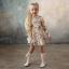 Picture of Daga Girls Horse Racing Print Hooded Jersey Dress - Beige