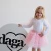 Picture of Daga Girls Ceremony & Elegance Top & Tulle Skirt Set - White Pink