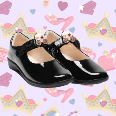Picture of Lelli Kelly Carrie 2 With Detachable Princess Coach School Shoe F Fitting - Black Patent 