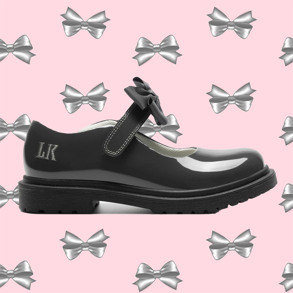 Lelli kelly grey patent school shoes hotsell