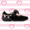 Picture of Lelli Kelly Angel Girls School Shoe F Fit With Detachable Heart Bracelet - Black Patent
