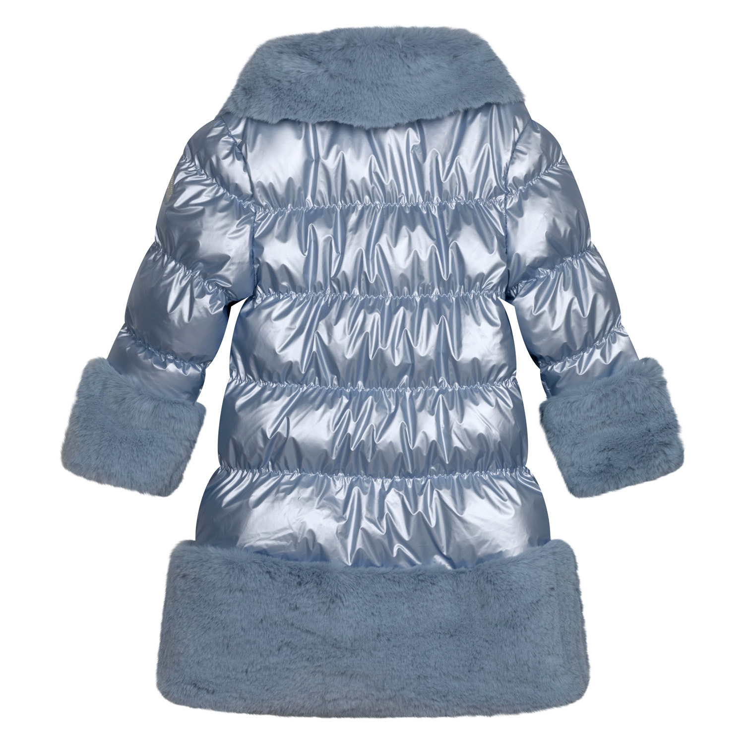 Ice blue faux fur coat discount