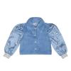 Picture of A Dee On Ice Collection Piper Faux Fur Diamond Jacket - Iced Blue
