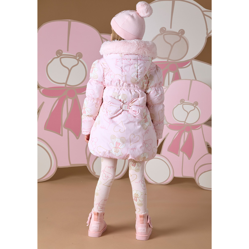Baby pink teddy bear coat sales