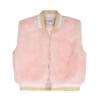 Picture of A Dee Abstract Teddy Collection Sally Faux Fur Gilet - Baby Pink