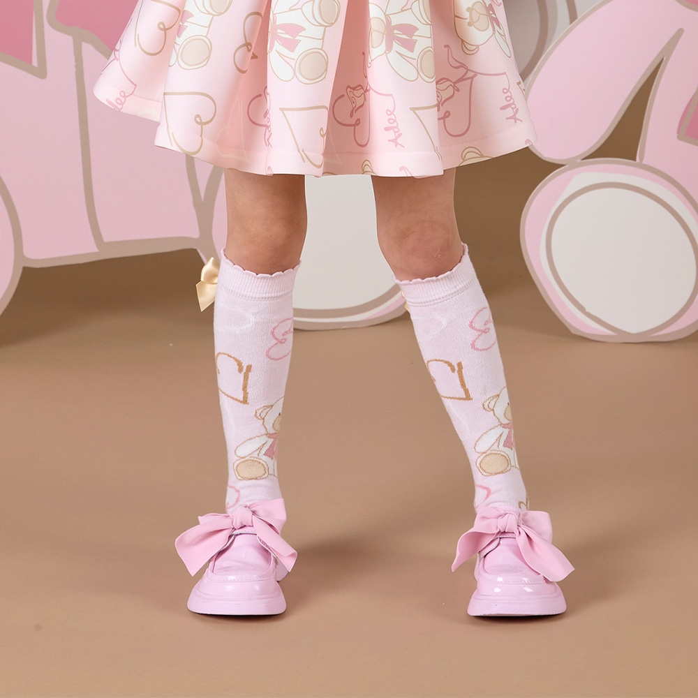 Pink skirt knee high socks outlet