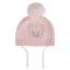 Picture of Little A Bear Hugs Collection Glynne Bear Knitted Pom Pom Hat - Baby Pink