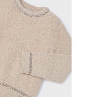 Picture of Mayoral Mini Girls Fluffy Jumper - Cream
