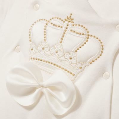 Picture of Sofija Baby Princess Front Opening Padded Pramsuit - Ivory