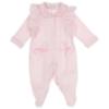 Picture of Monnalisa Bebe Girls Logo & Bow Babygrow - Pink