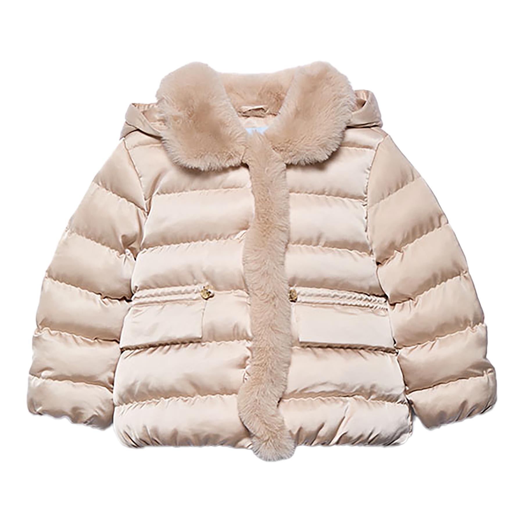 Beige puffer coat hotsell