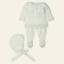 Picture of Mac Ilusion Baby Iluminar Collection Muslin Lace Trimmed Sweater Leggings Bonnet Set X 3 - Ivory