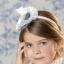 Picture of Abuela Tata Girls Velvet & Lace Headband - Ivory Navy Blue