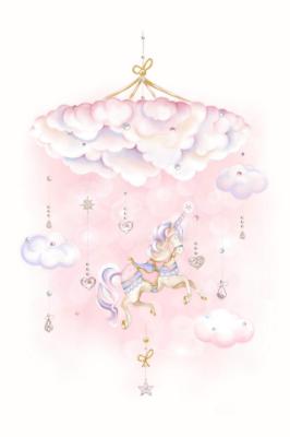 Picture of First Baby Unicorn Print Muslin X 1 - Pink 