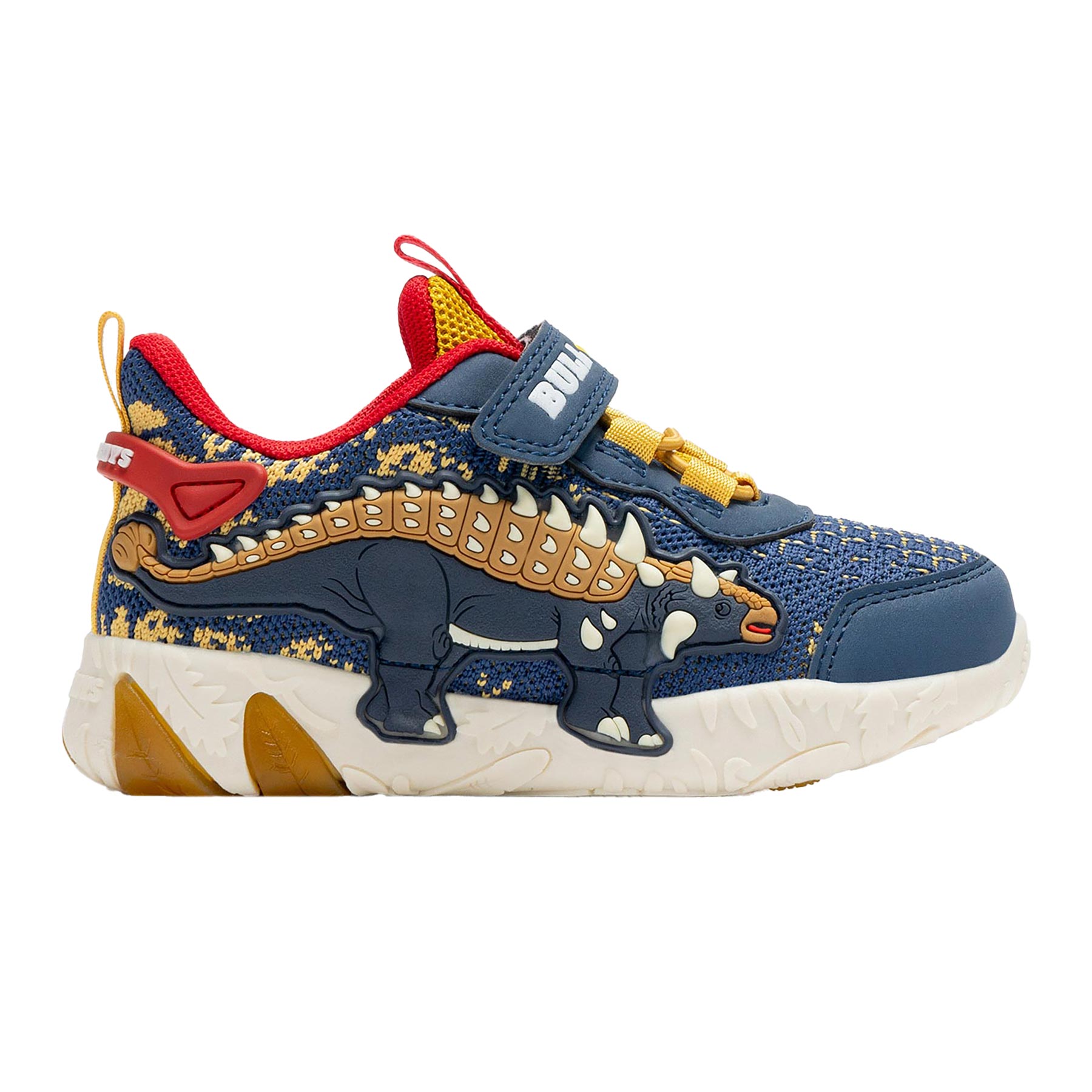 Bull Boys Dinosaur Anchilosauro Lights Trainer Navy Blue