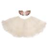 Picture of Mayoral Newborn Girls Glitter Tutu Skirt & Reindeer Headband Set - Ivory
