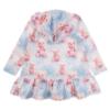 Picture of Daga Girls Teddy Bear Dream Print Hooded Dress - Pink Blue