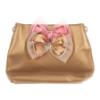 Picture of Daga Girls Pretty In Pink Bow Crossbody Bag - Gold Pink 