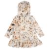 Picture of Daga Girls Horse Racing Print Hooded Jersey Dress - Beige