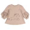 Picture of Daga Girls Horse Racing Ruffle Sleeve Dress - Beige