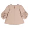 Picture of Daga Girls Horse Racing Ruffle Sleeve Dress - Beige
