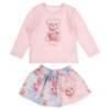 Picture of Daga Girls Teddy Bear Dream Print Jacket Top Skirt X 3 - Pink Blue