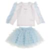 Picture of Daga Girls Ceremony & Elegance Top & Tulle Skirt Set - White Blue