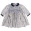 Picture of Sarah Louise Girls Smocked Ditsy Floral  Dress - French Navy Blue 