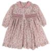 Picture of Sarah Louise Girls Smocked Ditsy Floral  Dress - Rose Pink