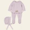 Picture of Mac Ilusion Baby Mimar Collection Girls Knitted Sweater Bonnet & Leggings Set X 3 - Lilac 