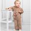 Picture of Caramelo Kids Baby Girls Velour All In One With Tulle Bow - Beige