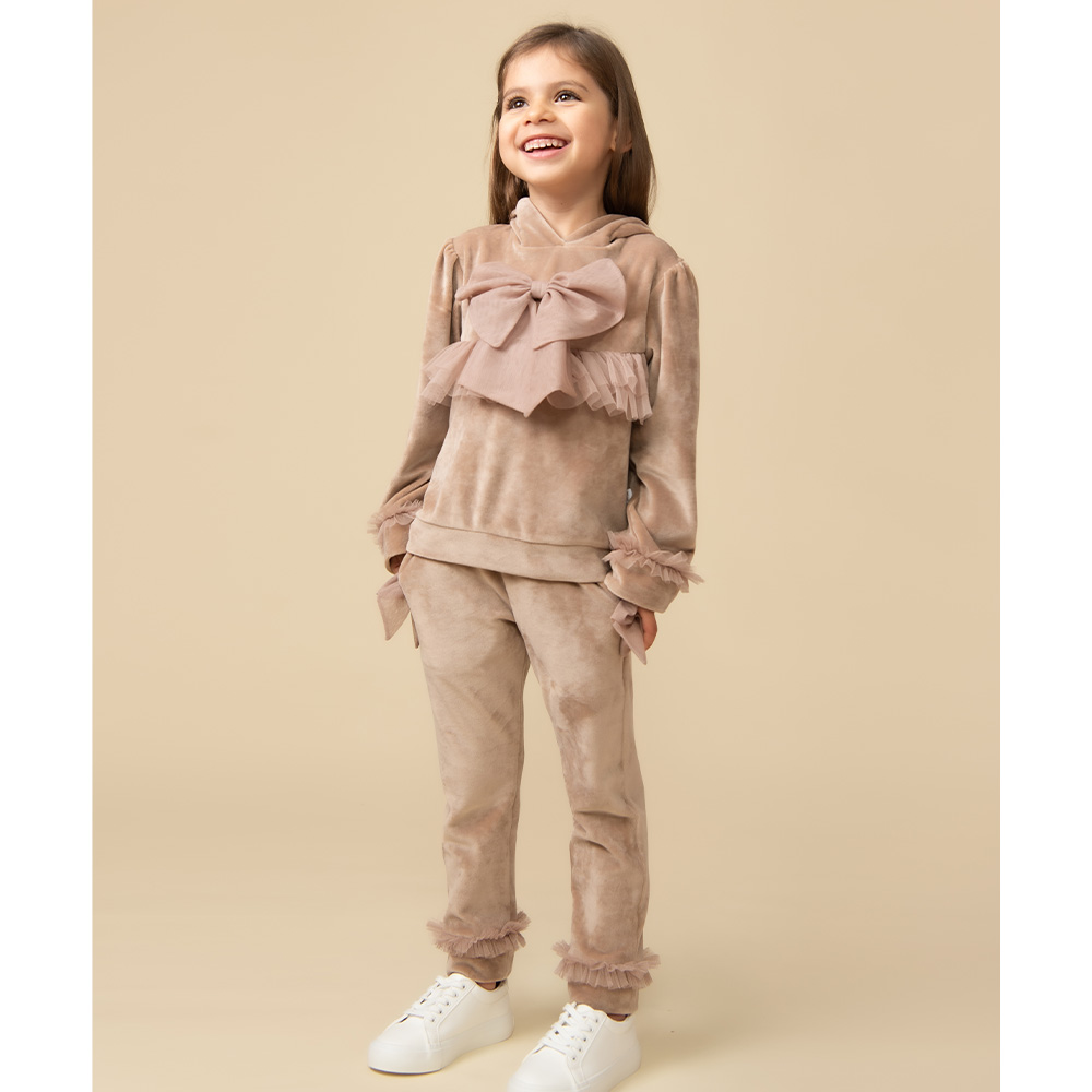 Girls velour tracksuit online