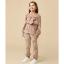 Picture of Caramelo Kids Girls Velour Hooded Tracksuit With Tulle Bow X 2 - Beige