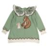 Picture of Foque Baby Girls Bear & Bunny Knitted Dress - Winter Green