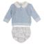 Picture of Foque Baby Boys Sweater & Check Pants Set - Pale Blue