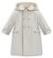 Picture of Sarah Louise Boys Traditional Winter Coat With Detachable Hood - Ivory
