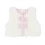 Picture of Pastels & Co Girls Cool Checks Cate Bow Faux Fur Gilet - Ivory Pink