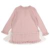 Picture of Granlei  Girls Knit Dress With Tulle Bows - Dusky Pink Ivory