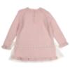 Picture of Granlei  Girls Knit Dress With Tulle Bows - Dusky Pink Ivory
