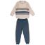 Picture of Granlei  Boys  Knit Stripe Sweater & Legging Set X 2 - Petrol Blue Beige